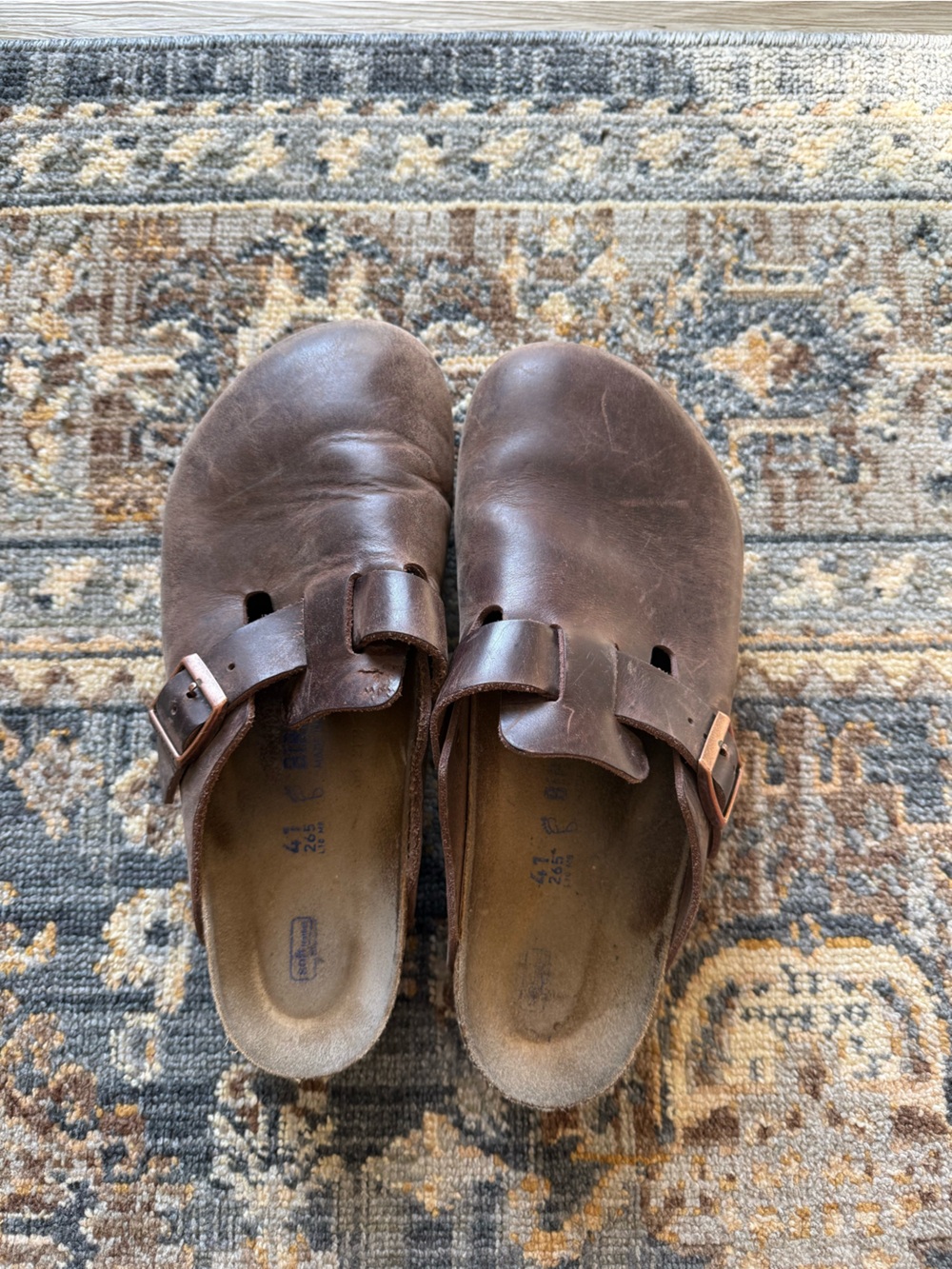 Birkenstock Brown Leather Clogs Size 41